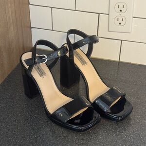 Steve Madden Black Block Heel Sandals